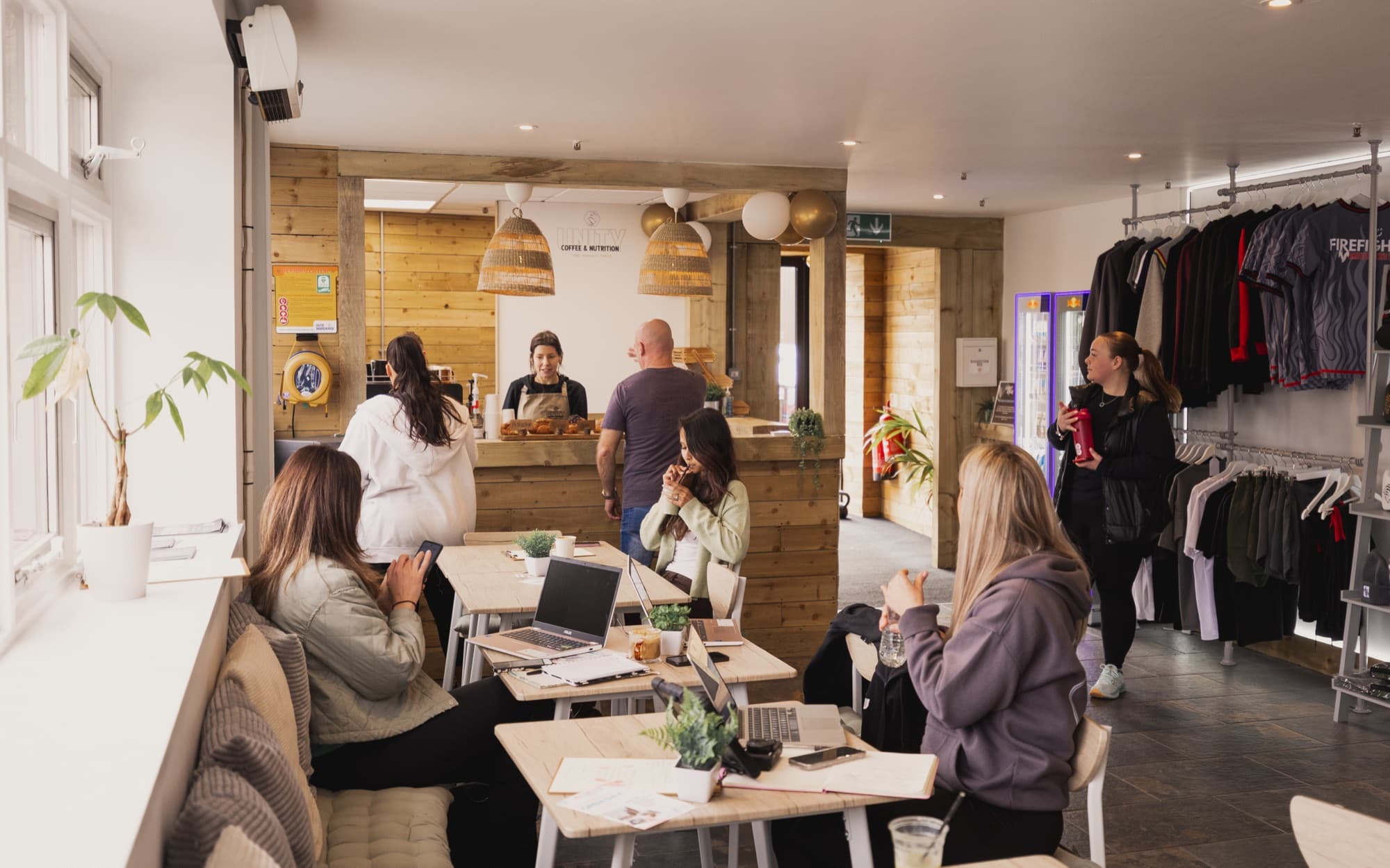 Unity Coffee cafe and co-working space at Unit One Gym